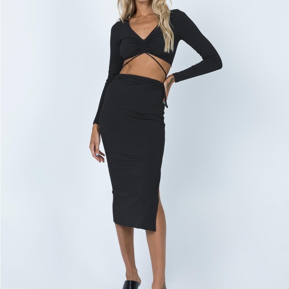 NWOT - Princess Polly CHELSEA SET BLACK - US 4